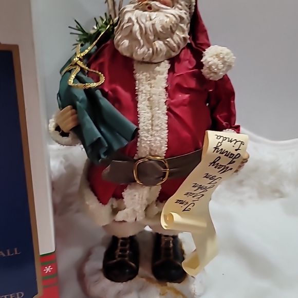 VTG Kurt S. Adler Santa's World Fabric Mache 12" Centerpiece Figurine in OG Box - Picture 7 of 16